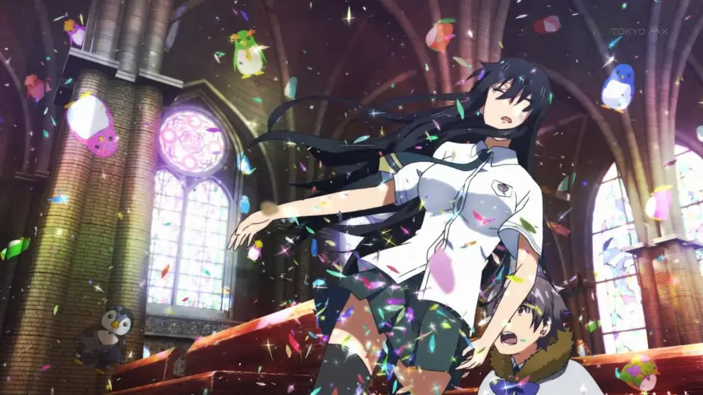Ilustrasi Adegan Anime Witch Craft Works Adegan Anime Witch Craft Works