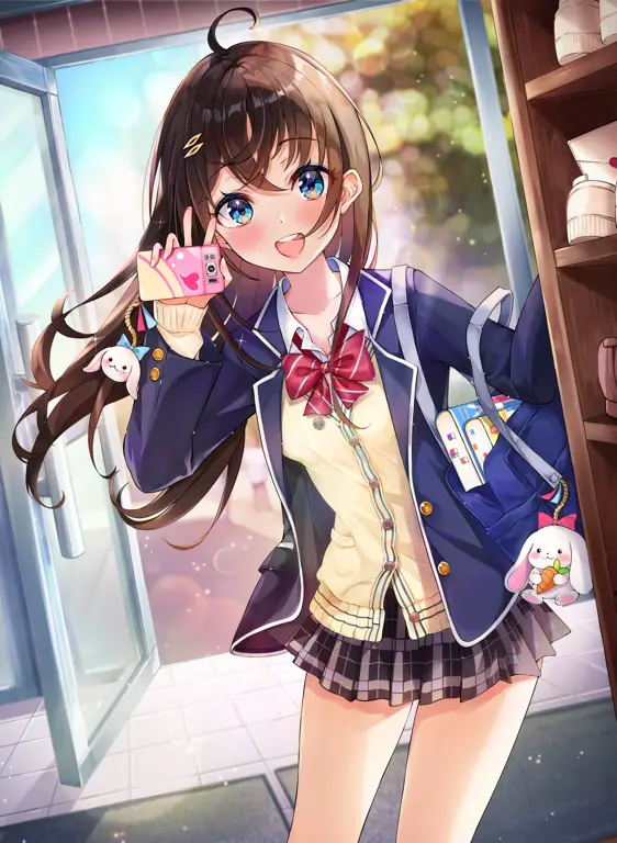 Menonton anime bersama teman-teman akan lebih menyenangkan Gambar beberapa gadis anime yang sedang menonton anime bersama dengan ekspresi bahagia