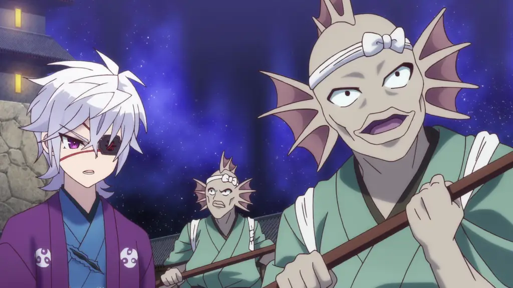 Pemandangan di Sekitar Pemandian Air Panas Gambar pemandangan di sekitar pemandian air panas dalam anime Yuuna dan Pemandian Air Panas Berhantu.