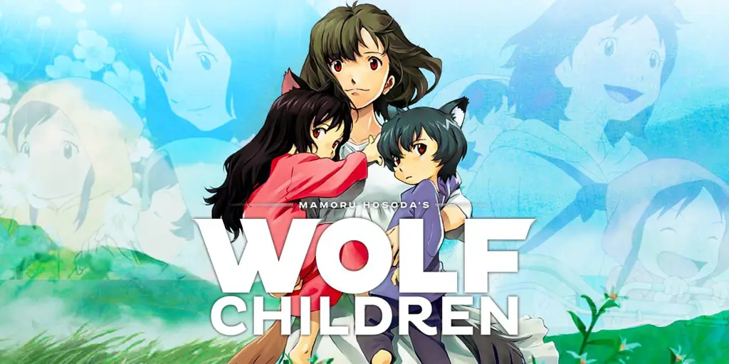 Gambar diam dari film Wolf Children.
