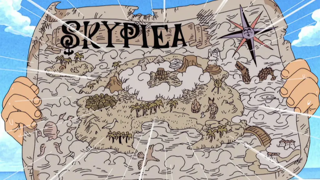 Misteri harta karun One Piece Gambar peta harta karun One Piece