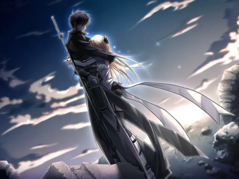 Pasangan menonton film anime bersama. Pasangan menonton film anime.