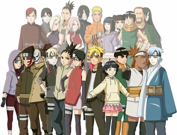 Karakter-karakter utama dalam anime Boruto Gambar karakter-karakter anime Boruto