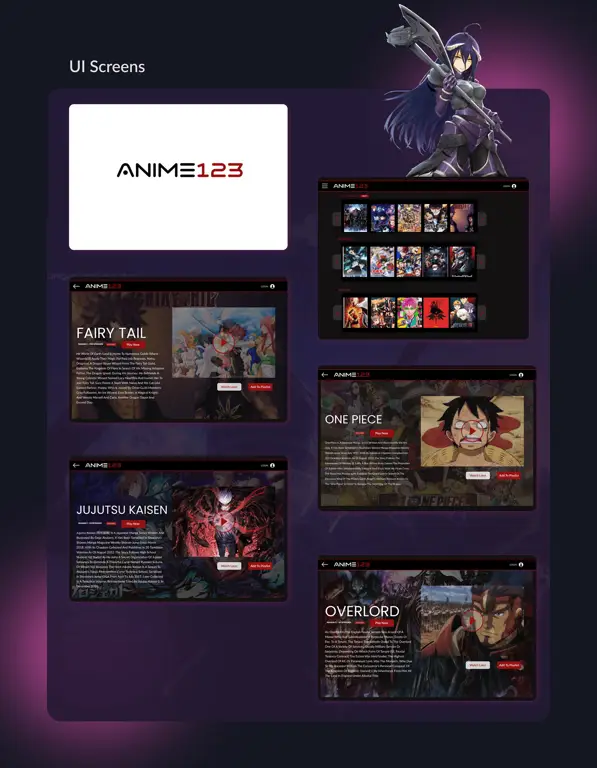 Contoh antarmuka situs streaming anime yang baik Antarmuka situs web streaming anime yang ramah pengguna
