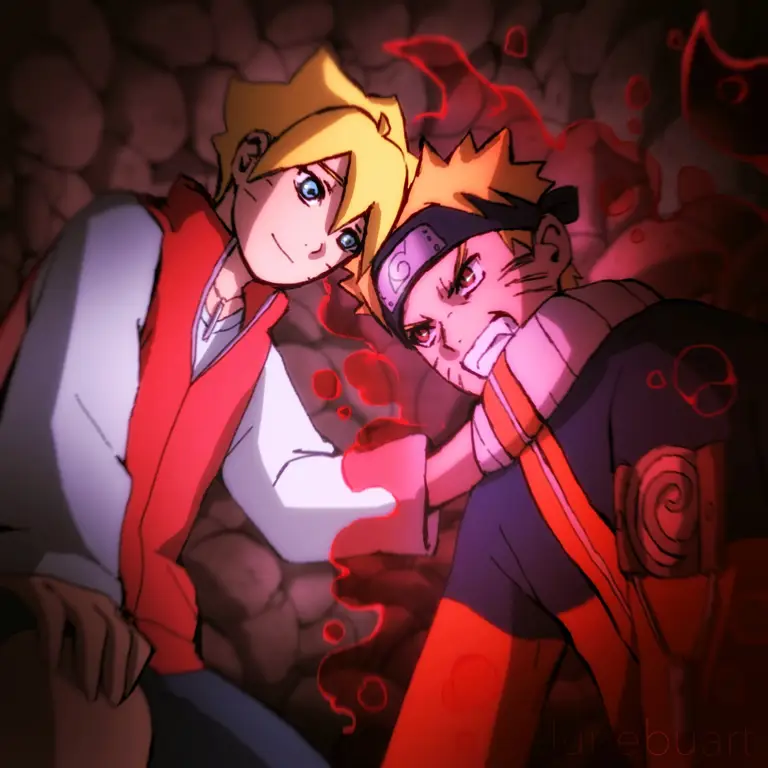 Boruto dan Naruto Gambar Boruto dan Naruto bersama