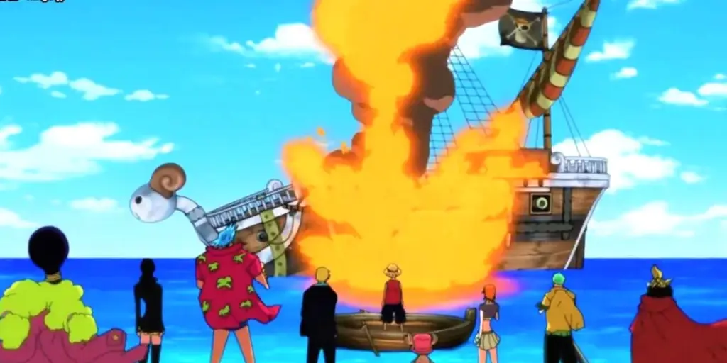 Kapal Thousand Sunny, Simbol Perjalanan Baru Gambar kapal Thousand Sunny yang megah